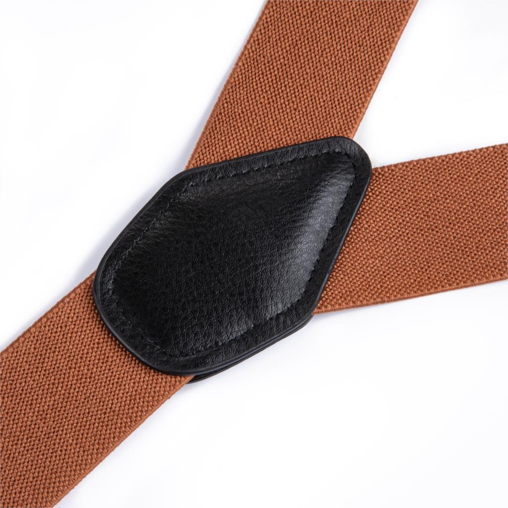 Bretels Voor Mannen Lederen Getrimd Knop End Elastische Smoking Y Terug Verstelbare Heren Mode Bretels Broek Bretels Bruin Dibangu