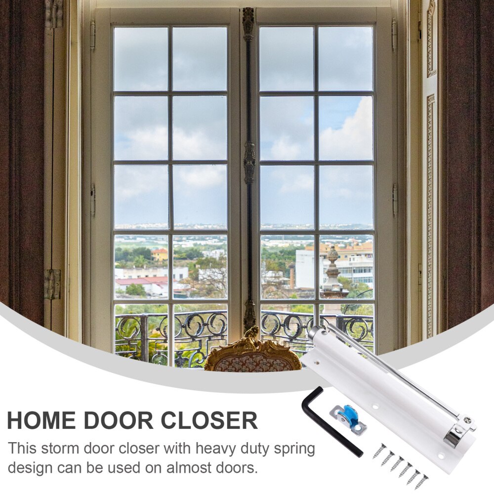 1pc Heavy Duty Adjustable Closing Speeds Door Closer Metal Spring Door Closer