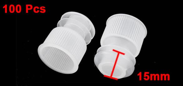 100 stks Clear Plastic Flens Type Stopper voor 15mm Diameter Reageerbuis