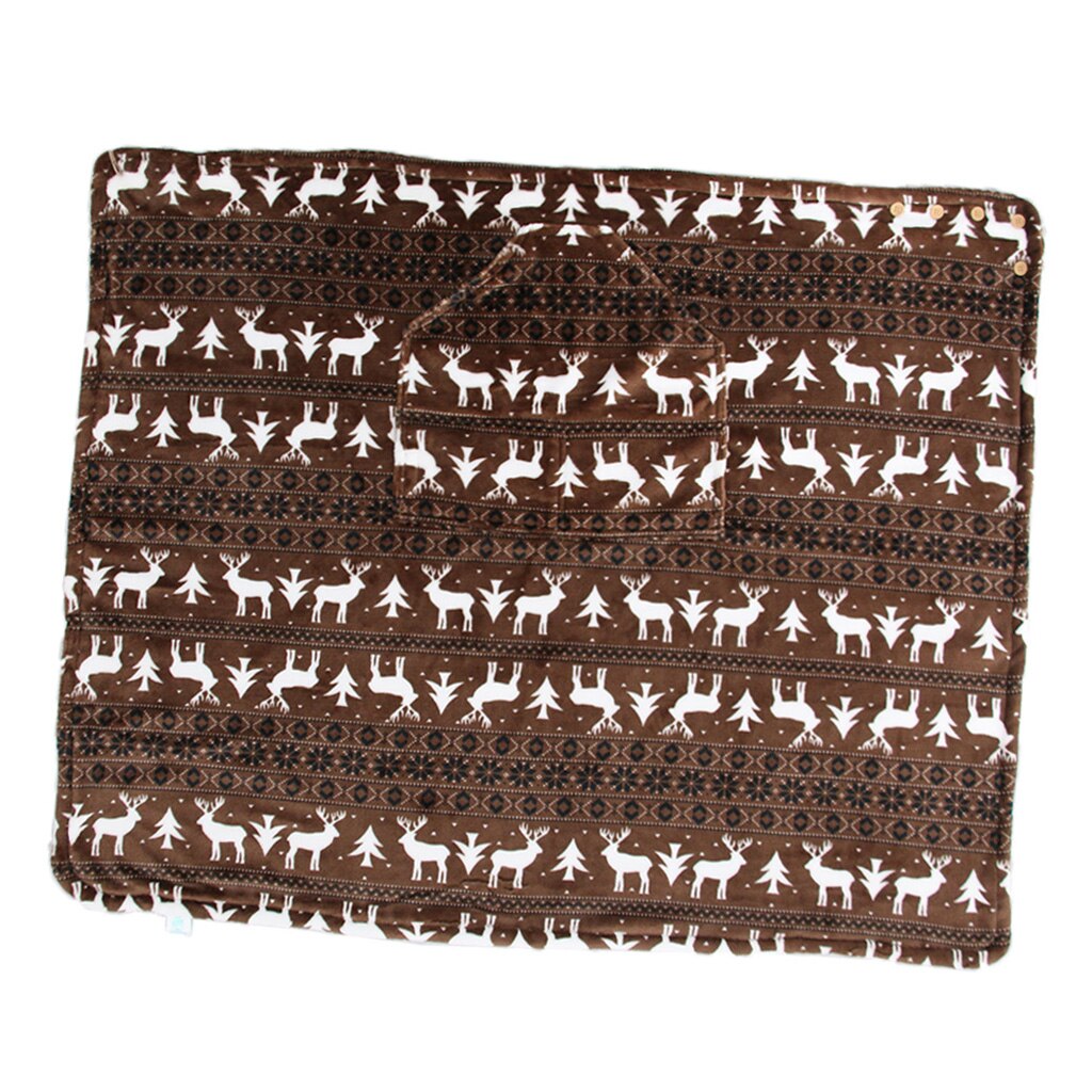 Large Double-sided Cashmere Wheelchair Rug Blanket with Pockets for Patients Elderly Keep Legs Warm, Non Slip & Machine Wash