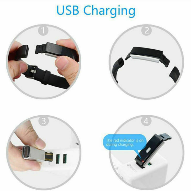 Smart Bracelet ID115 Plus Sports Pedometer Watch OLED Screen Fitness Running Walking Tracker Heart Rate Pedometer Smart Band