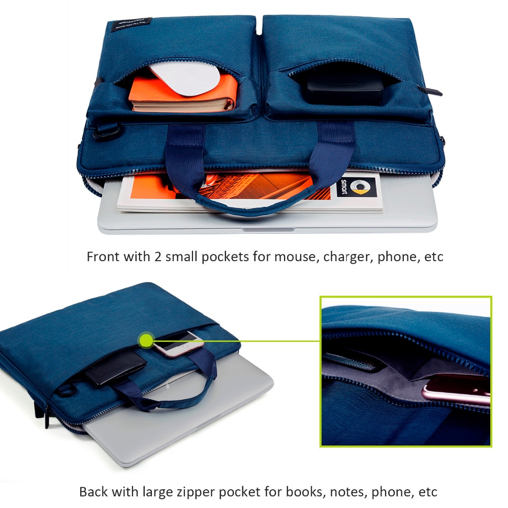 Cartinoe nyeste bærbare veske 11,13.3,14,15.4,15.6 tommer for macbook air 13 etui vanntett nylon notebook bag 13.3/15.6 tommer