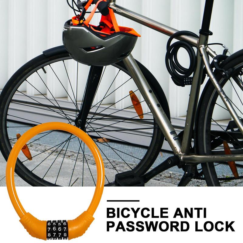 Candado de combinación de bicicleta antirrobo, candado de combinación para bicicletas, candado de bicicletas sin llave de alta resistencia de 4 dígitos para bicicletas eléctricas