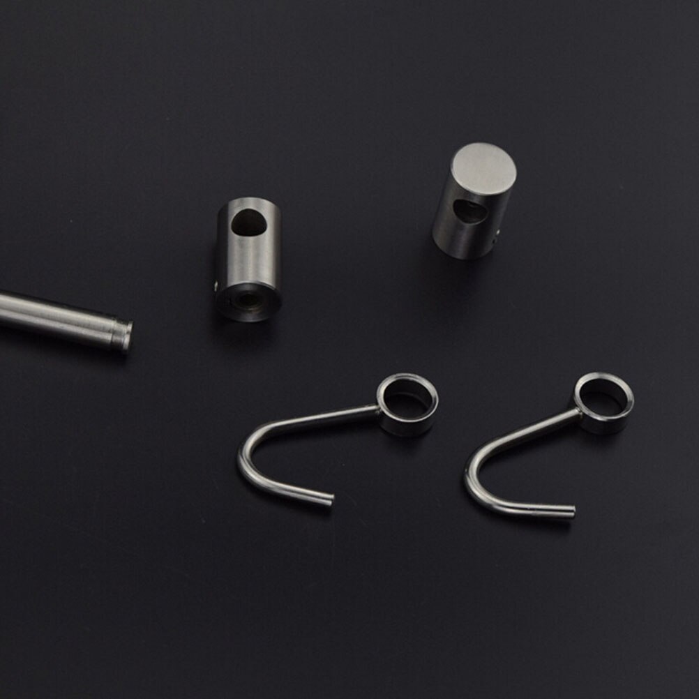 Kökskrokar i rostfritt stål för väggfäste, hängare  (10 krokar)