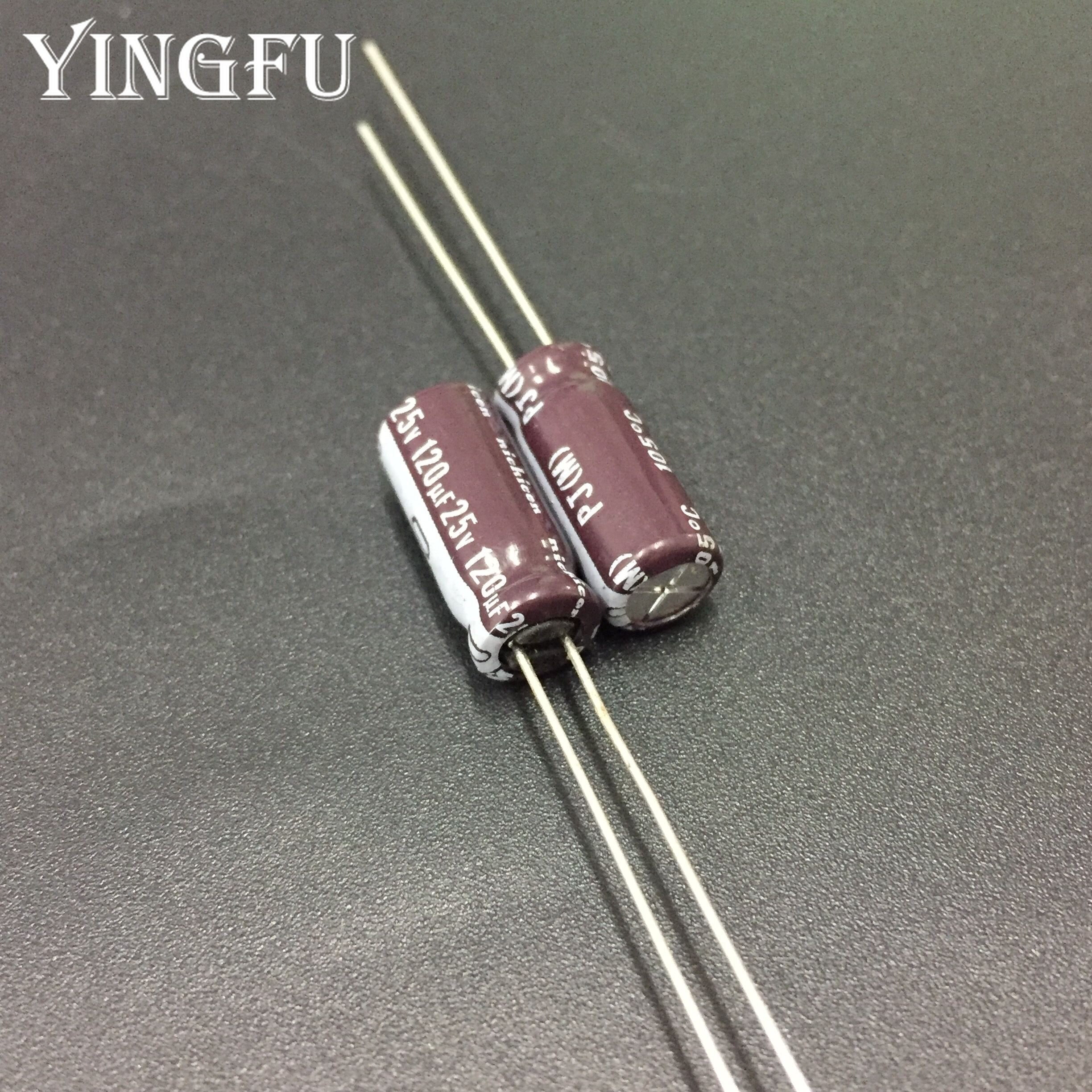 10pcs/100pcs 120uF 25V NICHICON PJ Series 6.3x15mm 25V120uF Low Impedance Long Life Aluminum Electrolytic capacitor