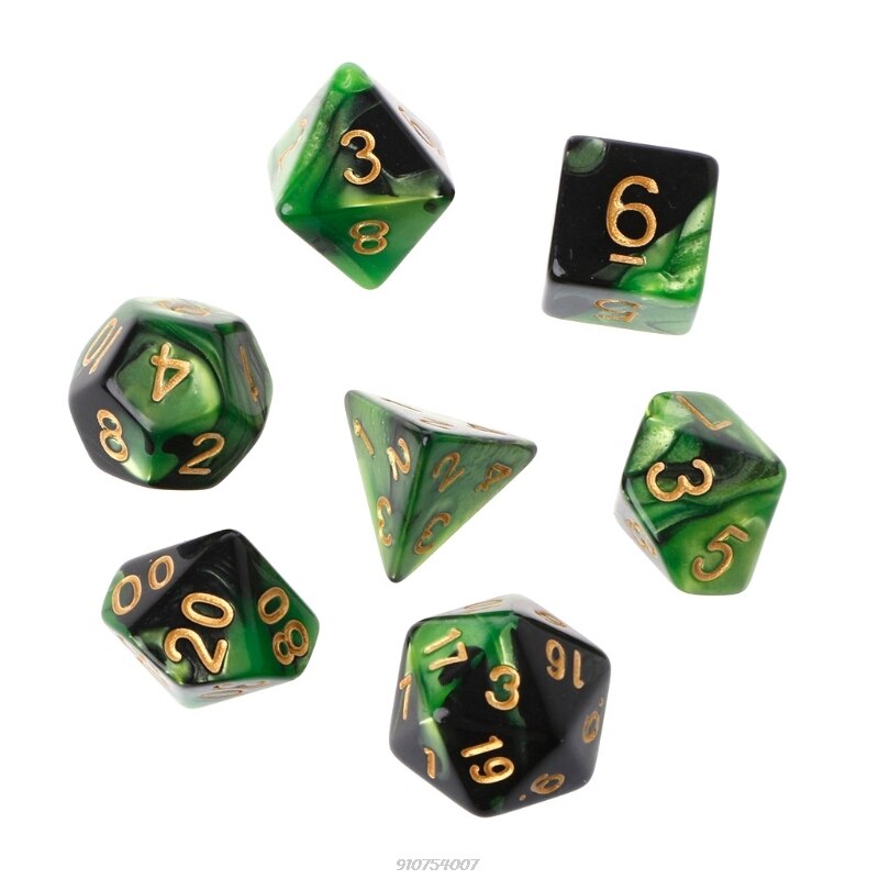 Spedizione gratuita 7 pz/set acrilico poliedrico dadi per TRPG gioco da tavolo D4-D20 ma28 21 all&#39;ingrosso: 5