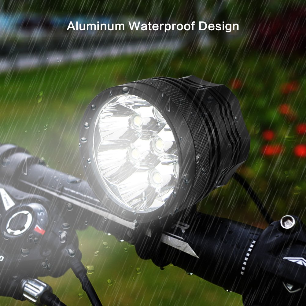 WasaFire 10000 Lumen Fahrrad Licht 7 * XM-L T6 LED Fahrrad Lichter MTB Scheinwerfer Radfahren Kopf Lampe mit 18650 Batterie Pack + Ladegerät