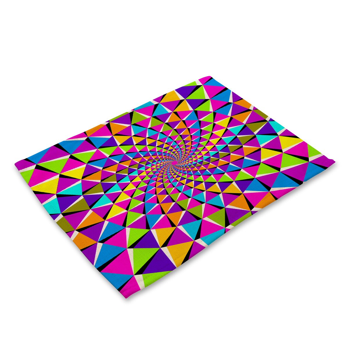 Psykedelisk bordmatte mandala dekkebrikker til spisebord rektangel lin kjøkken dekorasjon tilbehør bord dekkebrikker: Mg0038-7