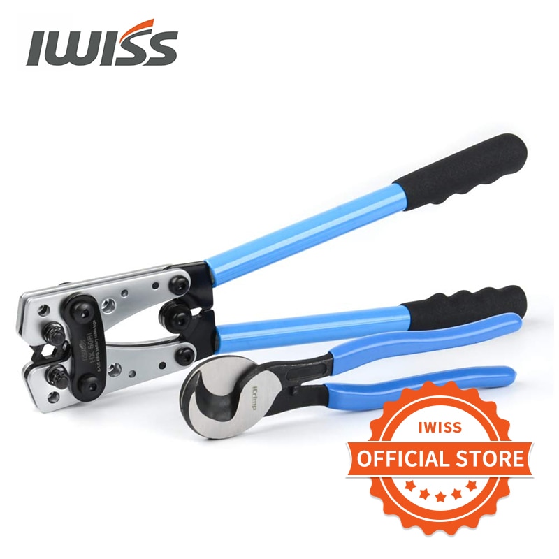 IWISS HX-50BI AWG 8-1/0 Cable Lug Crimping Tool for sale online
