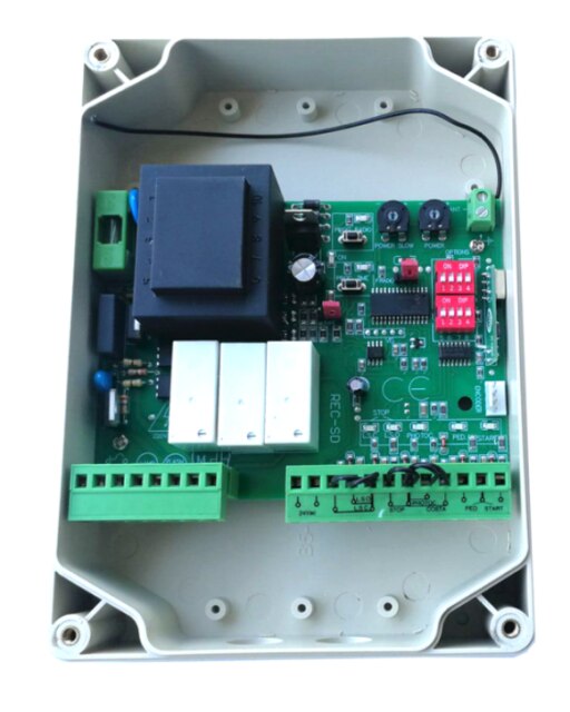 2 Channel 433.92Mhz 220V AC Sliding Door Controller Receiver Rolling code Remote control for gate opener: board y panel