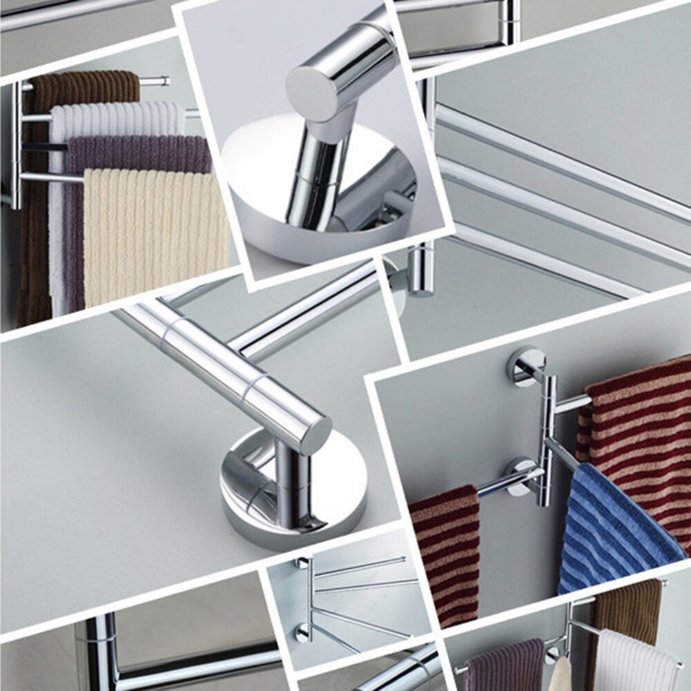 Handdoekenrek 4/3/2 Armen Handdoek Opknoping Badkamer Handdoekenrek Beweegbare Handdoek Bars Badkamer Producten Rvs swivel Bars