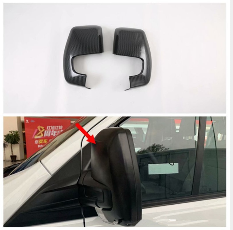 Fit For Ford Transit Tourneo Custom Carbon Fiber Style ABS Car Side Rearview Mirror Cover Trim Styling Sticker