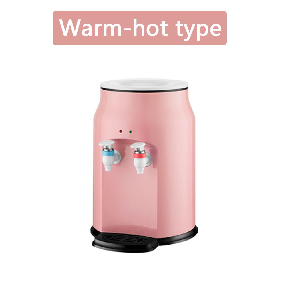 DMWD Household Water Dispenser Mini Drinking Fountain Desktop Water Boiler and Cold Dual Use Heating Machine Tea Maker 220V: Pink Warm