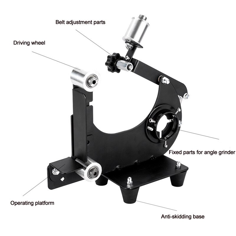 Adaptateur de courroie de ponçage, meuleuse d&#39;angle multifonctionnelle, accessoires de Machine de ponçage, de meulage, de polissage, pour 100/115 125