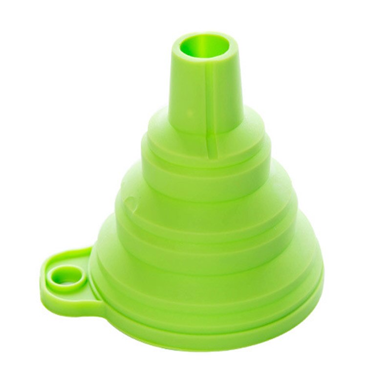 Telescopic Mini funnel Liquid dispensing Kitchen cooking tools Food grade silicone Silica gel Folding funnel Long neck funnel