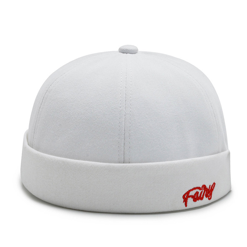 Bonnet de pêcheur en coton, casquette avec tête de mort, taille unique, manchette, , doux, extensible, léger, séchage rapide, Durable: White
