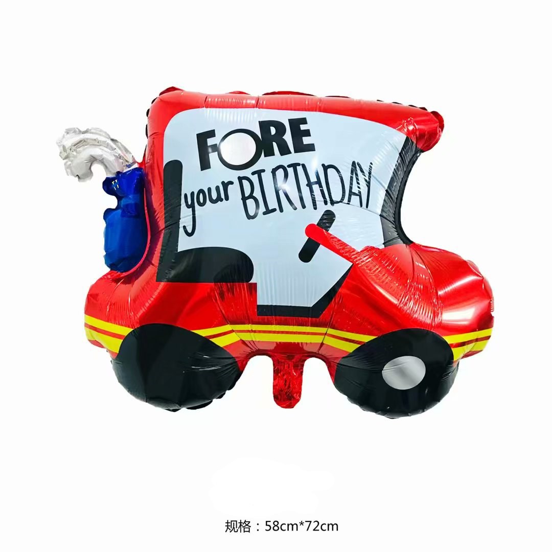 Cartoon Auto Ballon Engineering Fahrzeug Bagger Kran Gabelstapler truckchildren der geburtstag party dekorationen Spielzeug Ballons: Golf cart