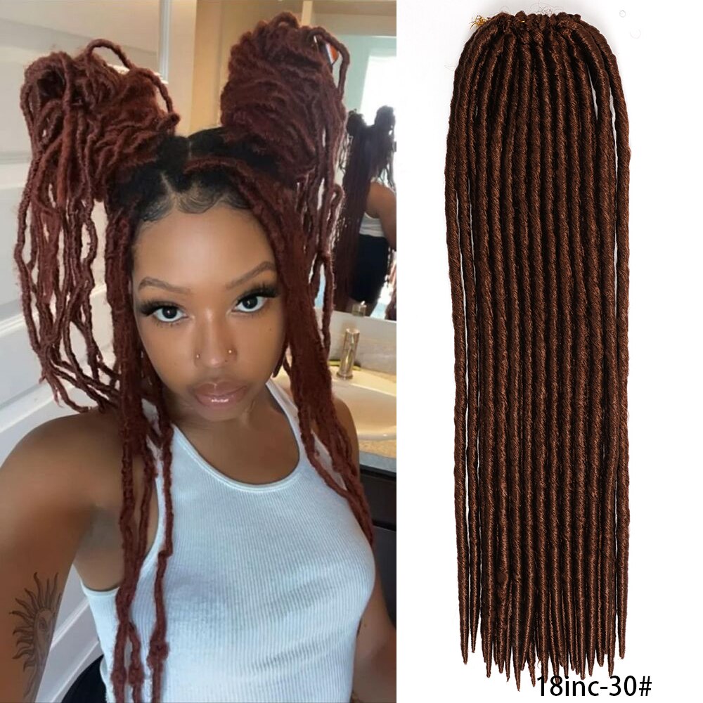 Spring sunshine Synthetic 20inch Faux Locs Crochet Braids Purple Soft ...