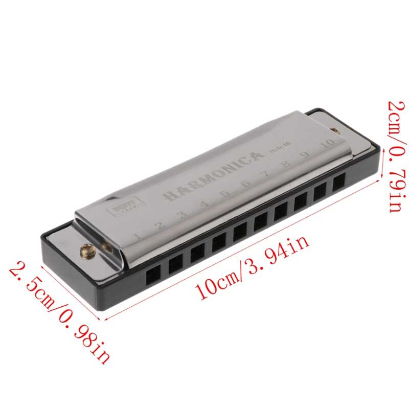 Harmonica Professionele Harmonica Standaard Diatonische 10 Gaten Sleutel Van C Blues Harmonica Muziekinstrument Diatonische Harp Met Case