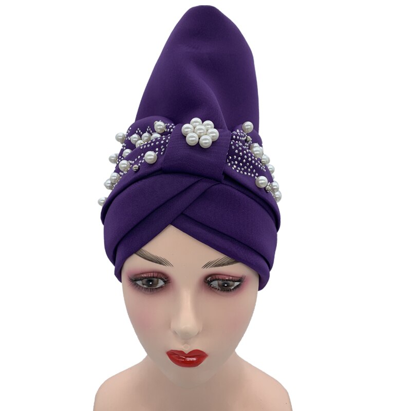 Turbante Hijab para mujer, gorro de estilo africano, pañuelo musulmán, para la cabeza, para , novedad de: 6