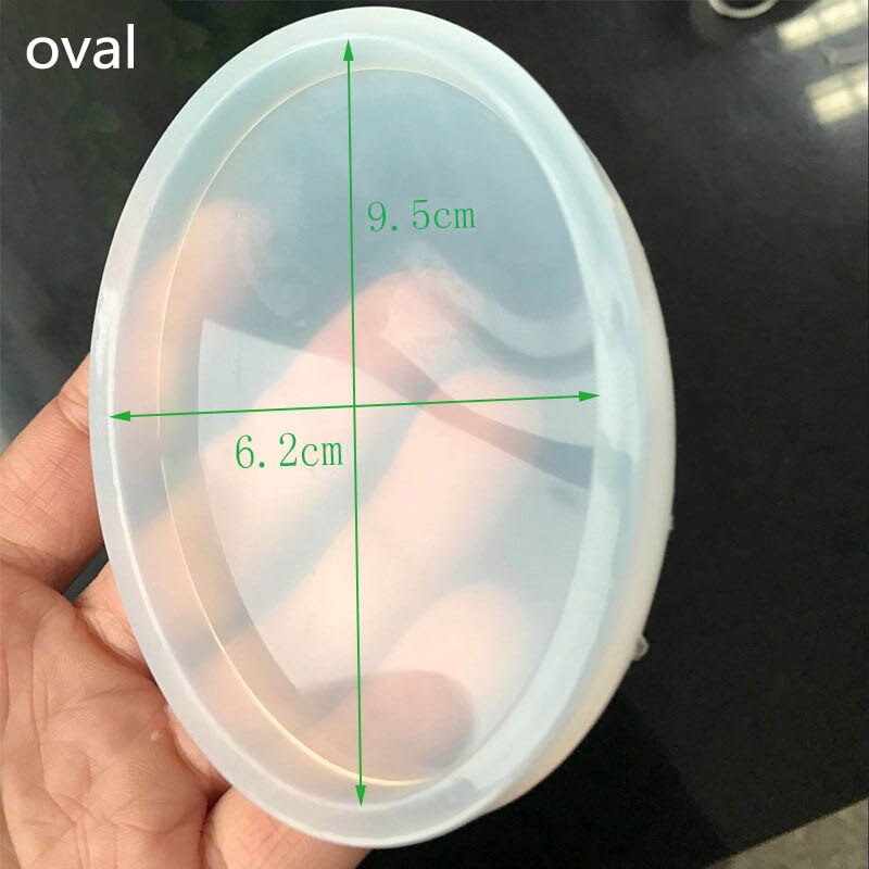 Portable Ceramics Molds Round Oval Square Shaped Clear Silicone Clay Molds Making Pottery Tools Polymer Clay Resin Craft Mould