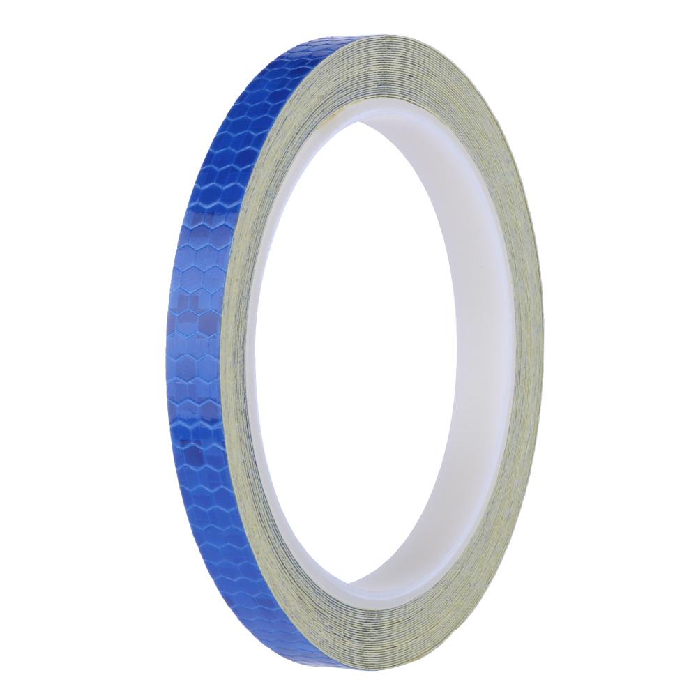 1Cm X 8M Fiets Stickers Reflecterende Tape Fluorescent Mtb Fiets Strips Fietsen Mtb Tape Voor Helm Motorfiets scooter: Blue