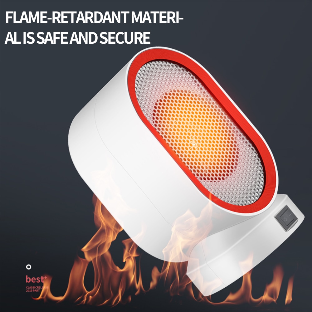 Small Space Heater Oscillating Heater Fast Heating Ceramic Desk Heater With Overheat Protection Tip-Over Protection For Office