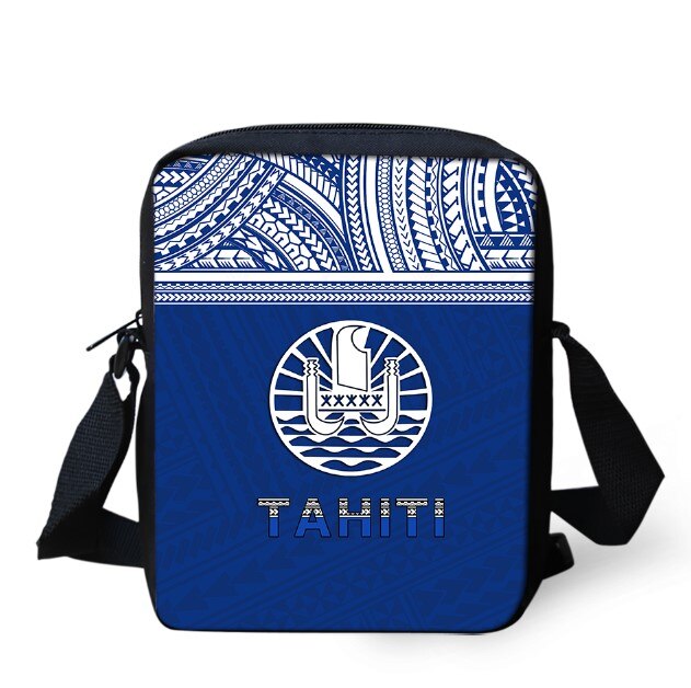 Bolsas de mensajero de Polinesia Francesa para niños, morral de tortuga Frangipani de escuela media, Chica adolescente de hombro cruzado: HE00321E