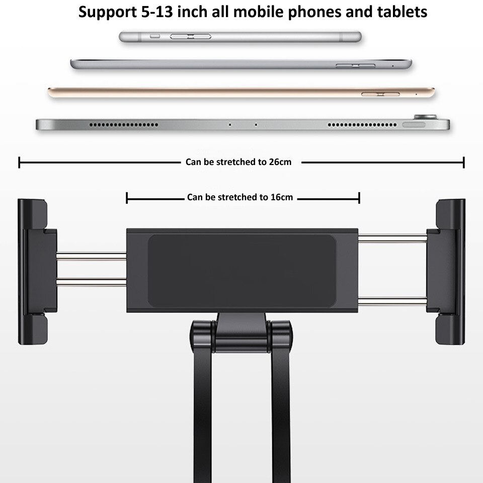 Aluminium køkken bordtelefon tablet holder flydbar justerbar 5-13 tommer tablet telefon bordholder til ipad pro 12.9