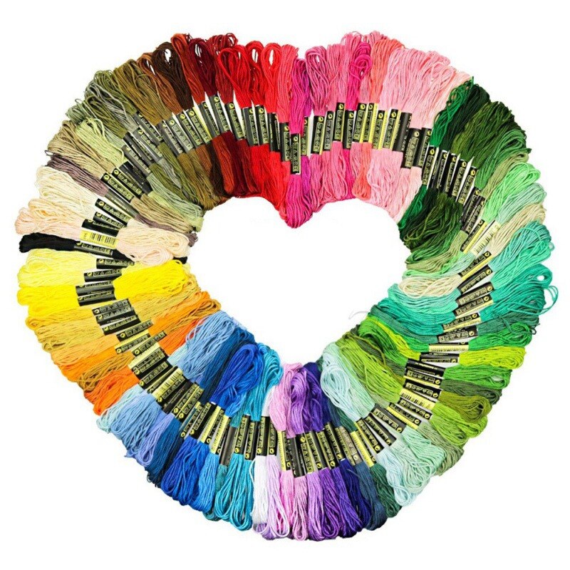 ¡Hecho a mano bordado de punto de cruz DIY hilo de algodón Arco Iris para punto de cruz de encaje crochet tejer pulseras brasileñas accesorios !