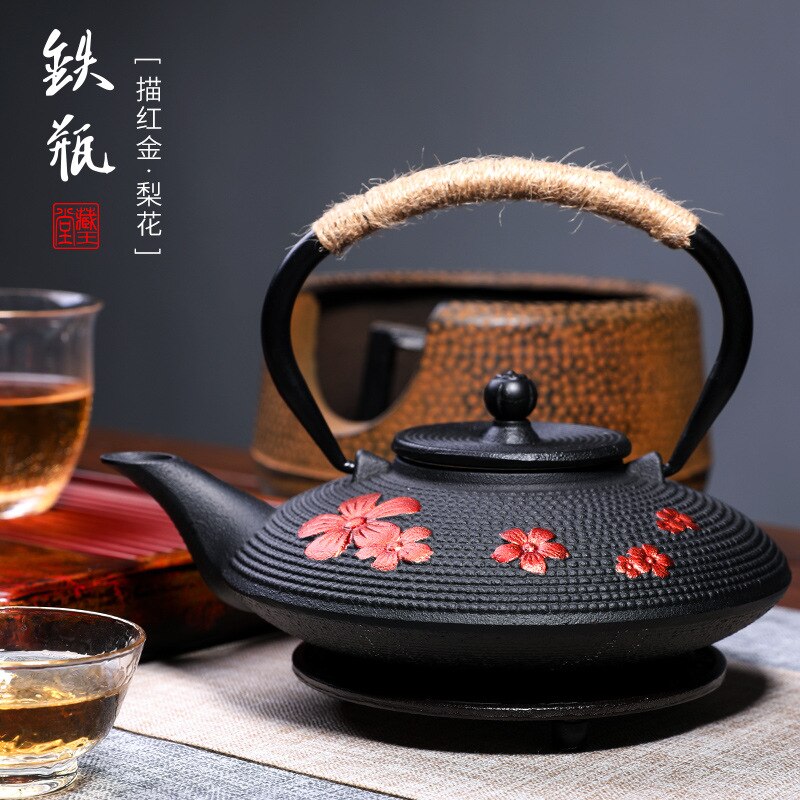 Tetera japonesa para el hogar, tetera de hierro fundido clásica hecha a mano, para el cuidado de la salud: 2