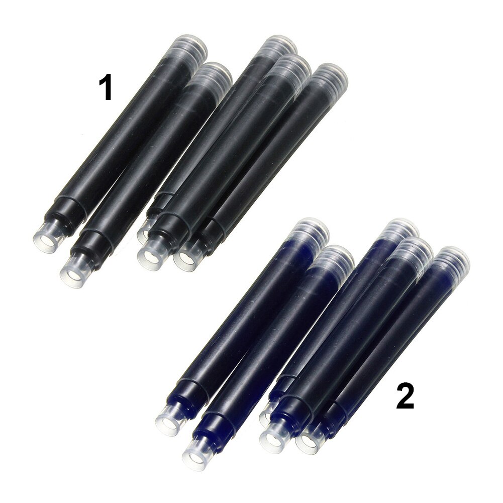 Disposable Fountain Pen Standard Ink Refills Black Blue Office Writing Pens Replacement Parts