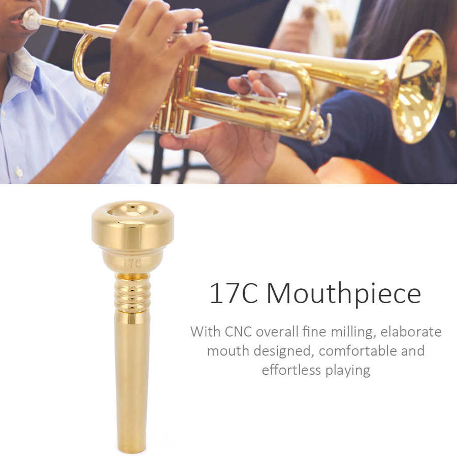 Trumpet Mouthpiece 17C Size for Bach Beginner Musical Trumpet Accessories Parts or Finger Exerciser