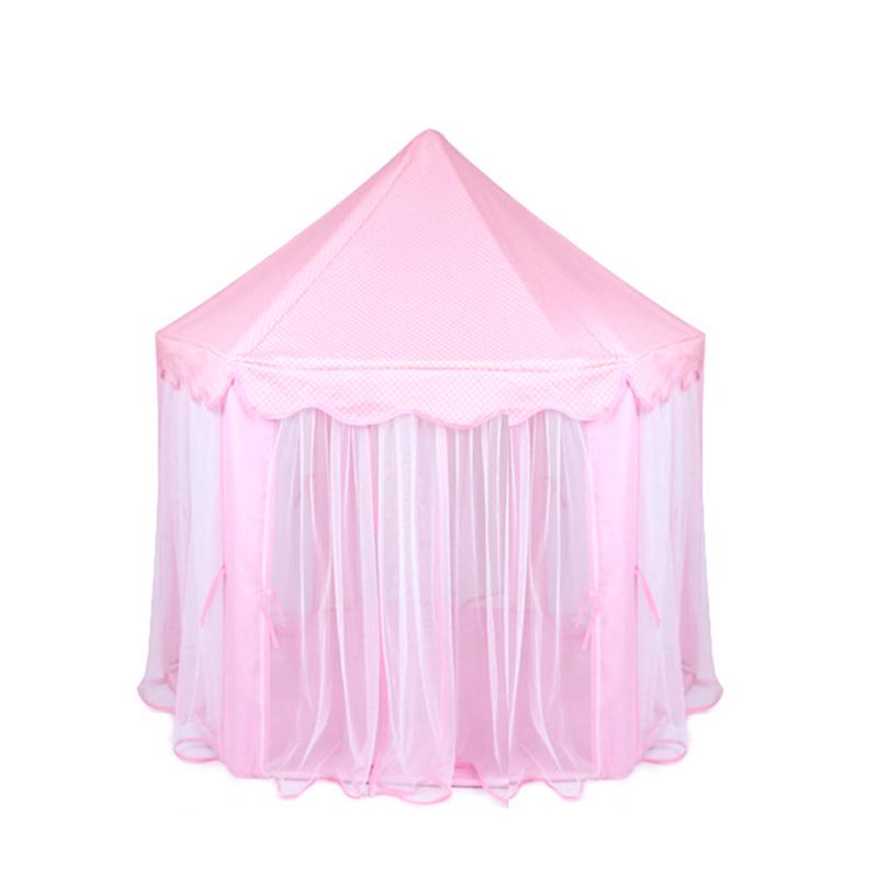 Cute Hexagon Playhouse Girls Princess Castle Children Kids Large Indoor Play Tent (Pink): Pink