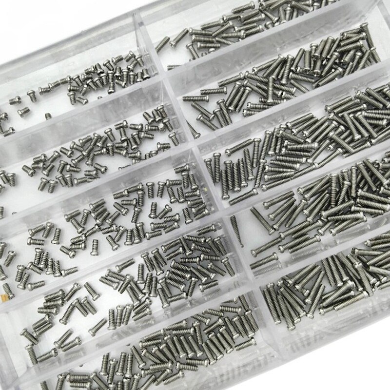 1.2Mm Rvs Diverse Schroeven Horloge Gereedschap Voor Reparaties Horloge 10 Maten Horloge Reparatie Tool Kit Voor Horloge Reparatie tool