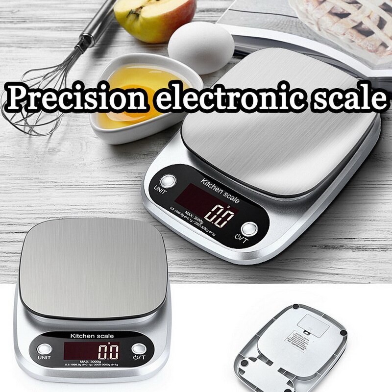 5kg/0.1g Kitchen Digital Food Scale Highly Accurate Weighing Food Scale Household Balance Cooking Measure Tool G/oz/ml/fl#
