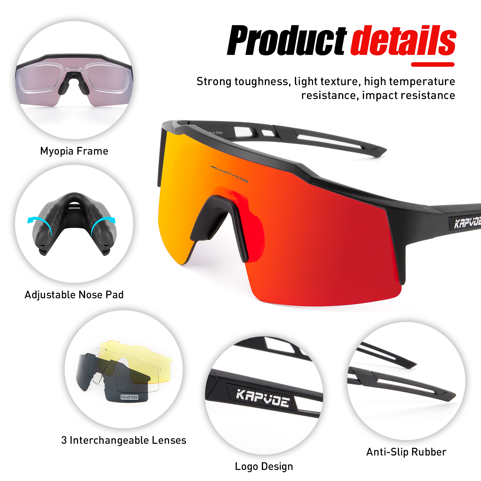 Gafas de sol polarizadas para ciclismo, gafas para bicicleta al aire libre, gafas para ciclismo de montaña para hombre, gafas para bicicleta de carretera para mujer, gafas de sol para bicicleta UV400