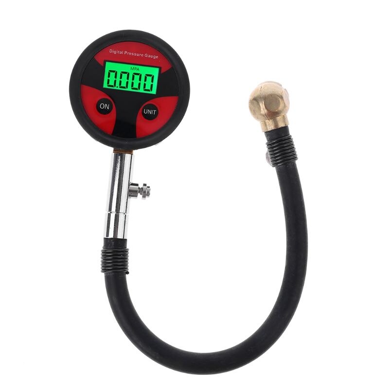 Ball Head Universal Tire Digital Pressure Gauge for Motor Car Bike Truck Tyre 4 Units with Battery