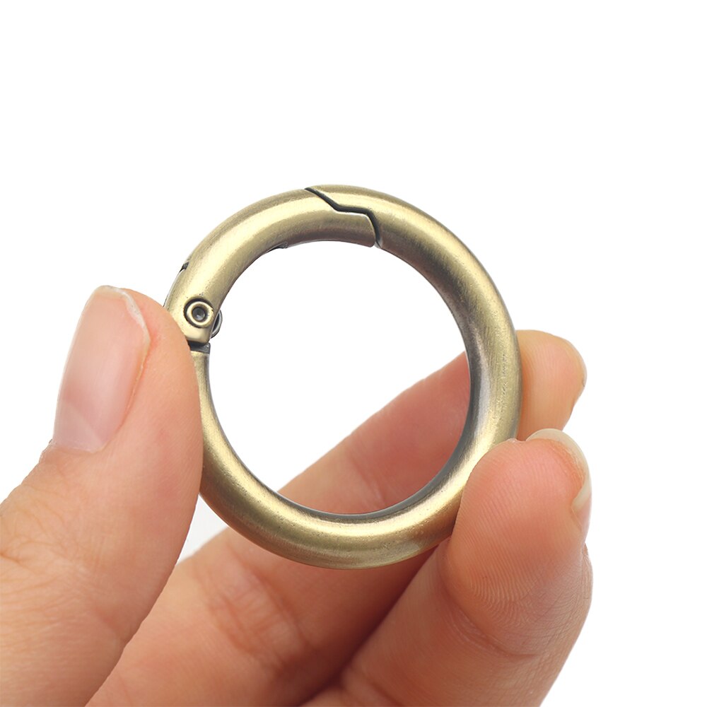 Anillo de Metal con resorte para puerta O bolso, hebilla de correa de perro, cierre a presión, gatillo de equipaje, piezas de artesanía de cuero, 4 Uds.