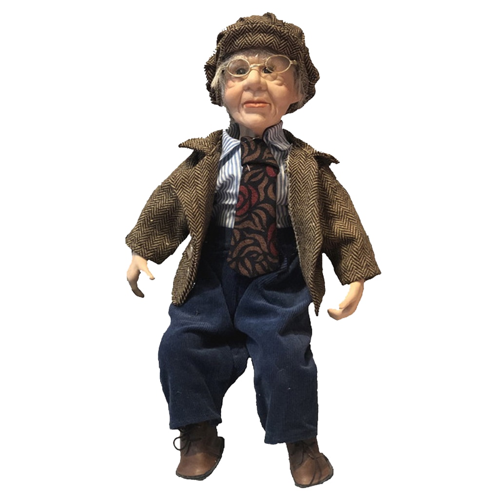 Porseleinen Pop Collectible Gentleman Grootvader Miniatuur Speelgoed Collecties