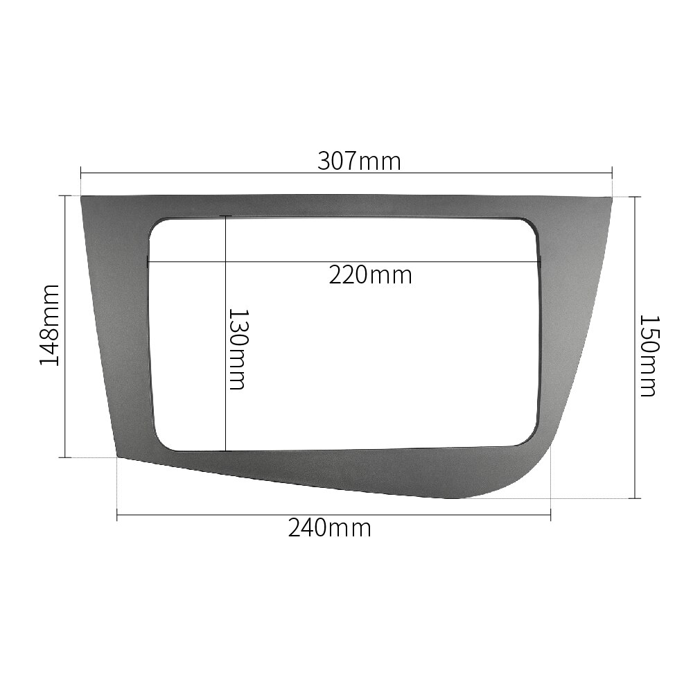 Marco de radio din doble para coche, unidad principal, Fascia, GPS, estéreo, kit de montaje de panel para Seat Leon 2005: 8 inch