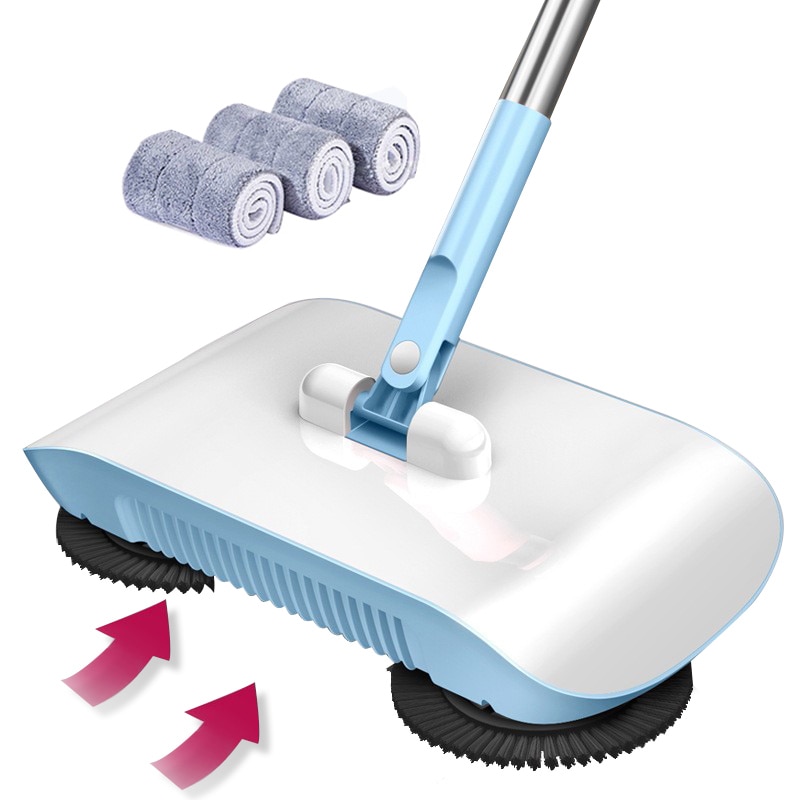 Factory direct hand push sweeper household broom dustpan mop all-in-one mop sweeper without dead corner cleaning mop