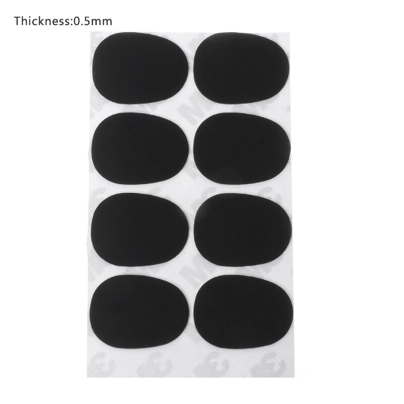 8pcs Treble/Alto/Tenor Sax Clarinet Mouthpiece Patches Pads Cushions 0.5mm 0.8mm: 5BK