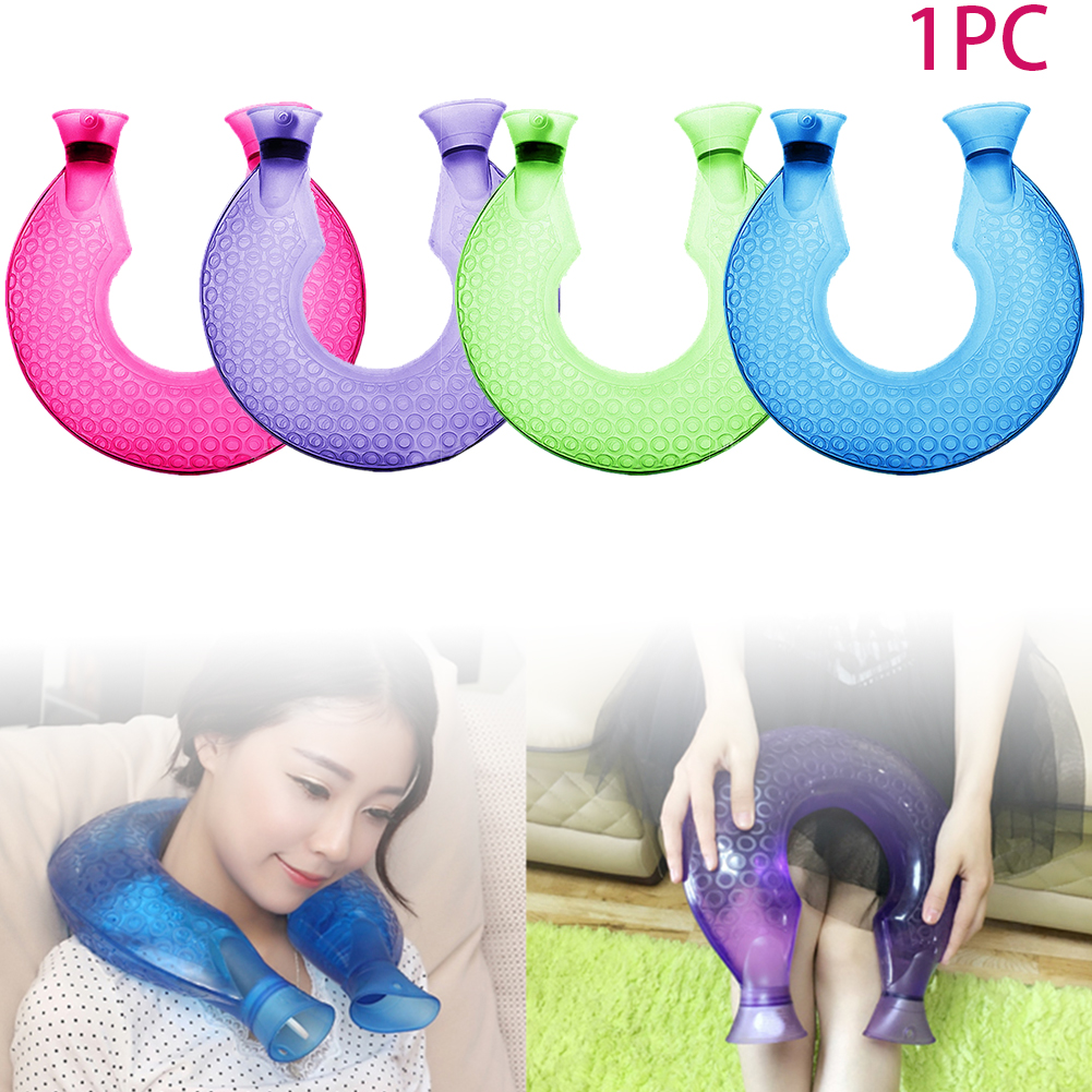Office Transparent PVC Water Bottle Neck Warm Home Leak Proof Travel Non Slip Hand Warmer Outdoor Winter U Shape Pain Relief