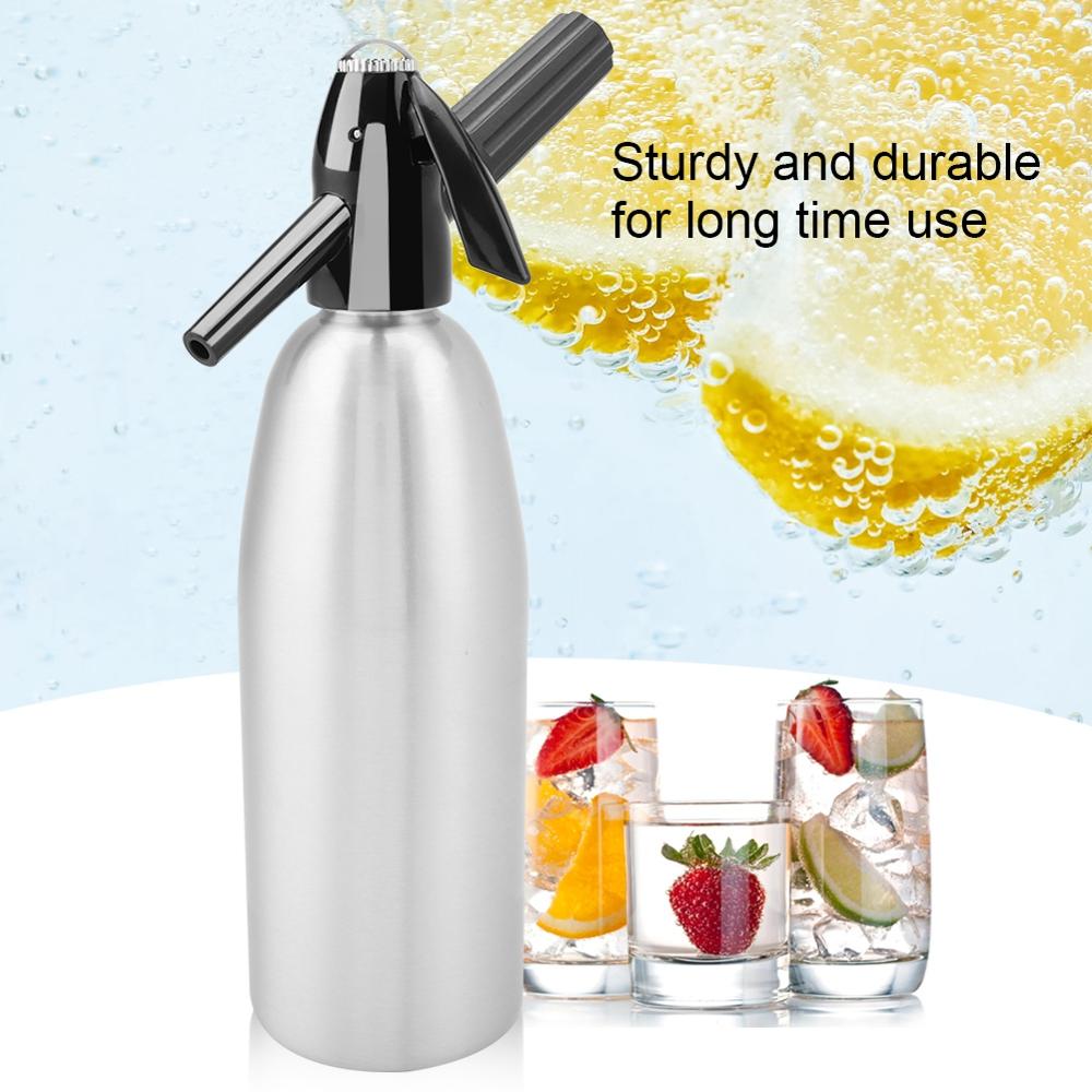 1L Soda Siphon CO2 Dispenser Water Bottle Cup Generator Soda Maker Cool Drink Cocktail Soda Machines with Pressure Regulator