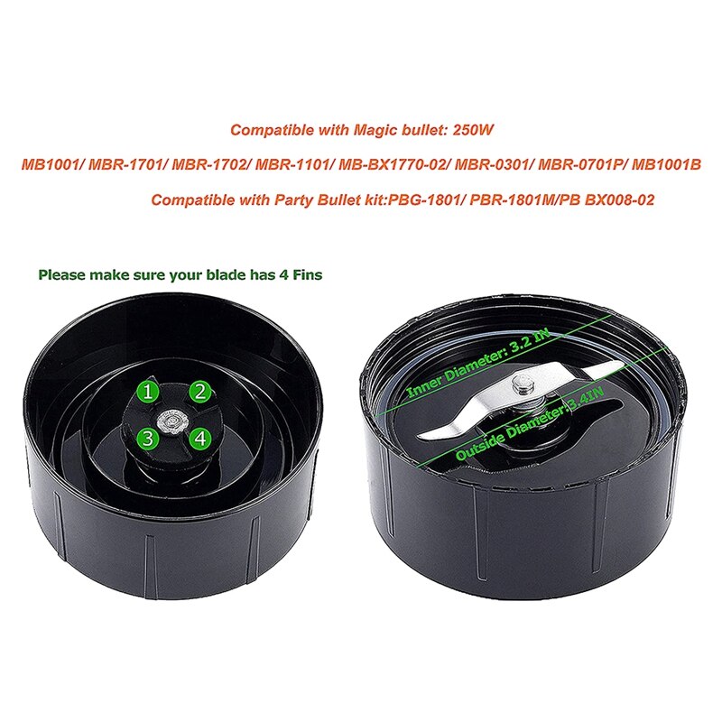 Mixer Replacement Cup With Cross And Flat Blade Co... – Grandado