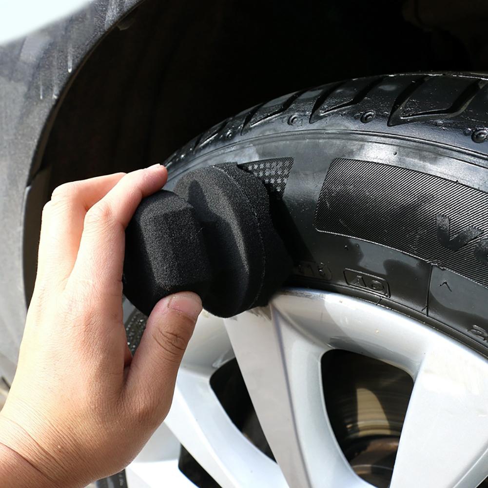 Automaattinen aaltomuotoinen renkaan vaha kiillotusaine sieni renkaiden puhdistussieni kaarireunasieni ihanteellinen auton puhdistustyökalulle