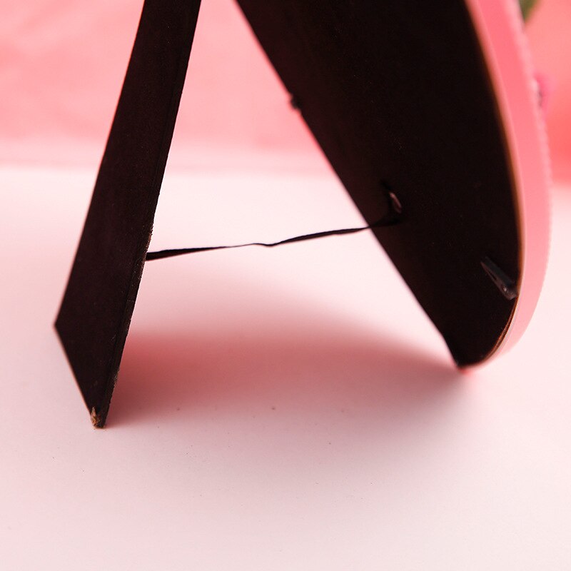 Pink Love Mirror Desktop Vanity Mirror Wall Hanging Dual Purpose Makeup Mirror Girl Room Wall Decoration Heart-shaped Mirror