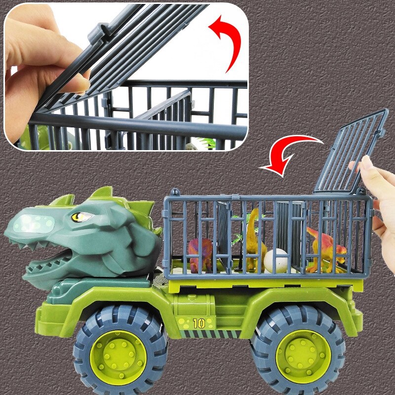 Kids Dinosaur Car Toy Big Size Dinosaur Transport Cars for Boys Jurassic World Game Interactive Montessori Toys for Toddlers