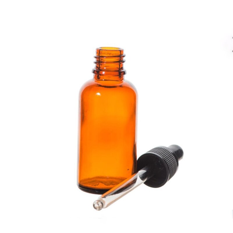 3 stk tomme 10ml ravglasdråberflasker med glas pipette til øjendråber til æteriske olier aromaterapi